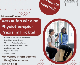 Etablierte Physiotherapiepraxis mit grossem Kundenstamm im Fricktal (AG) zu verkaufen