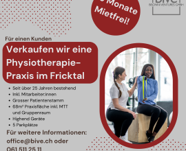 Erfolgreiche Physiotherapie mit Gruppenraum im Fricktal zu verkaufen
